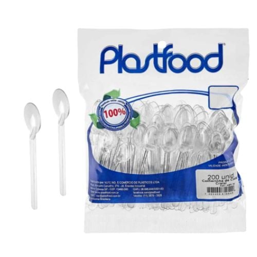 COLHER CAFE CHA BRIGADEIRO 1X200 UNIDADES PLASTFOOD