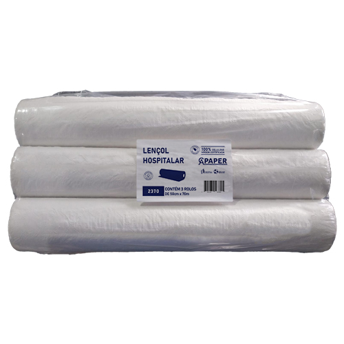 LENCOL HOSPITALAR FOLHA SIMPLES 50X50M 3 ROLOS VG CAPAPER
