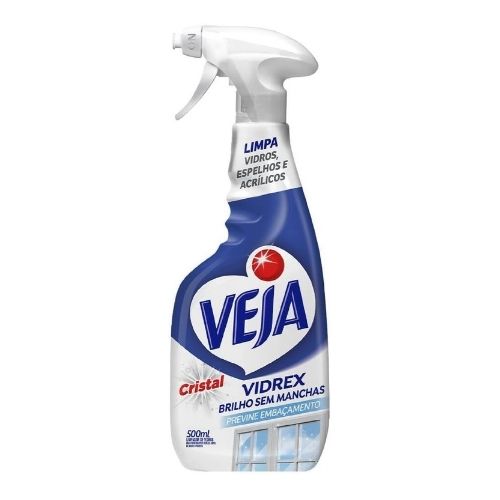 LIMPA VIDROS VEJA COM GATILHO VIDREX CRISTAL PROMO 500ML