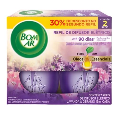 REFIL ELETRICO LAVANDA E GERANIO PROMOCAO COM 2 16ML 