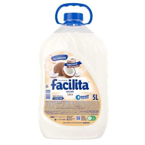 AMACIANTE DE ROUPA FACILITA COCO BRANCO 5L