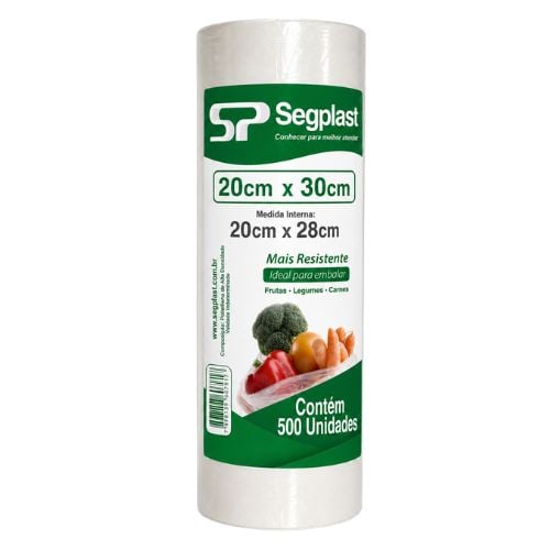SACO BOBINA PICOADA 20X30CM MAIS RESISTENTE SEGPLAST