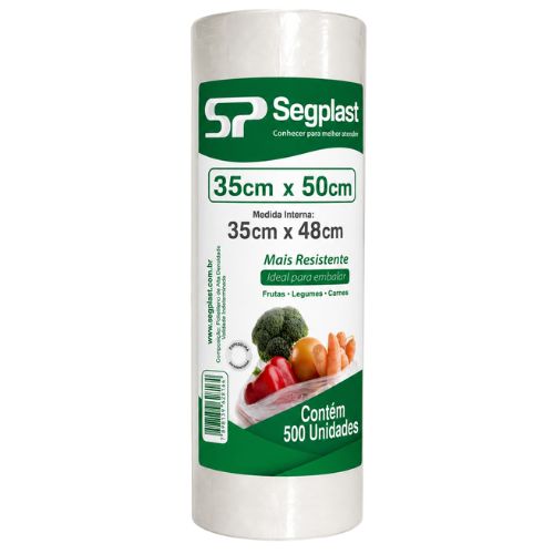SACO BOBINA PICOADA 35X50CM MAIS RESISTENTE SEGPLAST