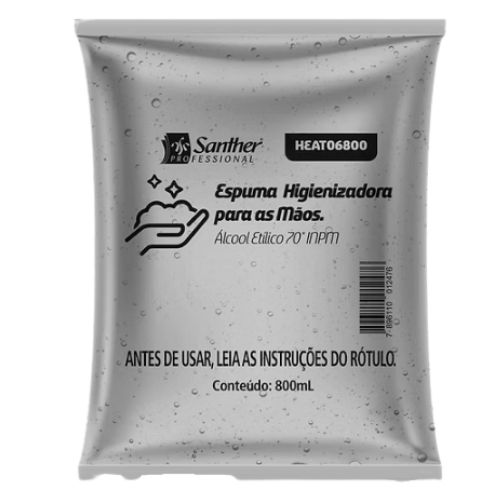 ALCOOL ESPUMA 800ML ANT-SEPTICO TITANIUM
