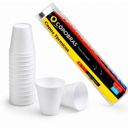 COPO DE PAPEL BRANCO 240ML COM 25 UNIDADES COPOBRAS 