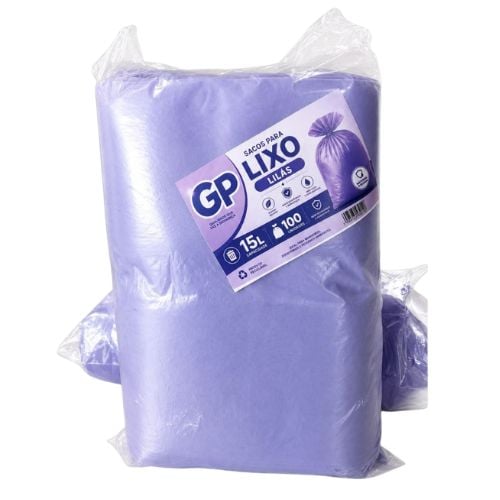 SACO LILAS 15L PERFUMADO 100 UNIDADES PACOTE MINULIX