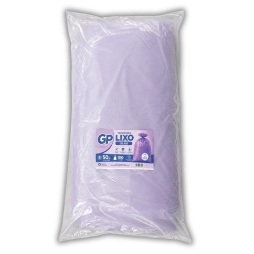 SACO LILAS 50L PERFUMADO 100 UNIDADES PACOTE MINULIX