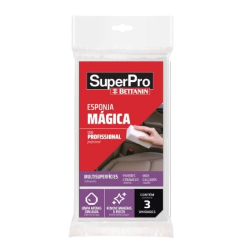 ESPONJA DUPLA FACE MAGICA COM 3 UNIDADES SUPEPRO