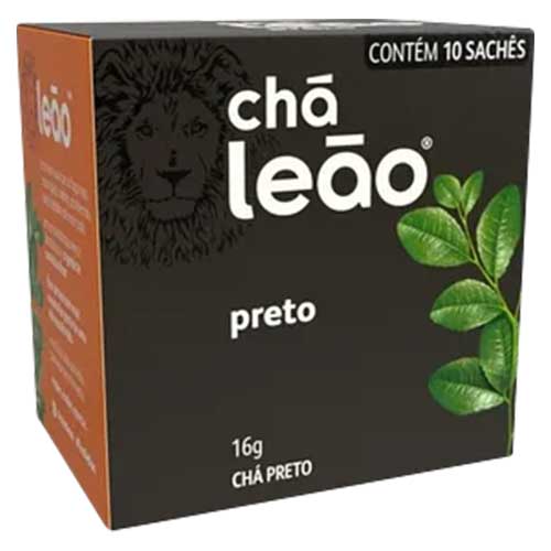CHA PRETO MATE LEAO 16G 1X10 UNIDADES