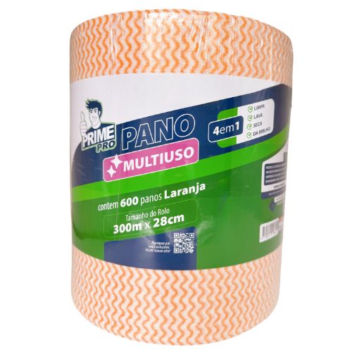 PANO MULTIUSO 28CMX300M LARANJA PRIME PRO 