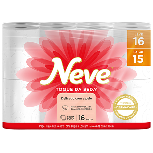 PAPEL HIGIENICO FOLHA DUPLA NEVE NEUTRO COM 30 METROS L16P15