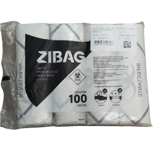 SACO BRANCO HOSPITALAR 50LTS ECOLOGICO AZEPLAST 100 UNIDADES
