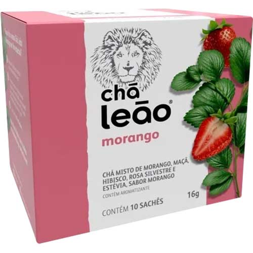 CHA DE MORANGO MATTE LEAO 16G 1X10 UNIDADES