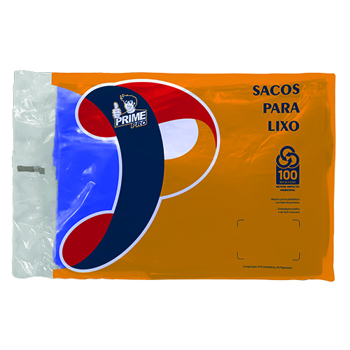 SACO AZUL 150LTS REFORCADO  PARA LIXO PRIME PRO 100 UNIDADES