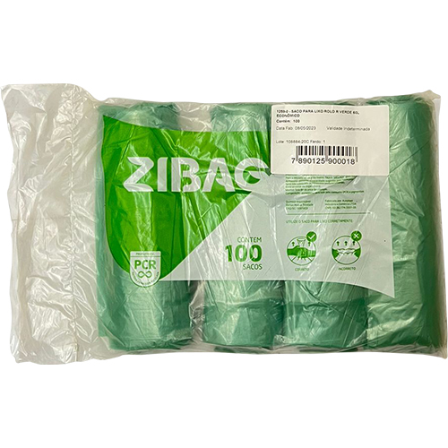 SACO VERDE 60 LITROS PARA LIXO AZEPLAST 100 UNIDADES