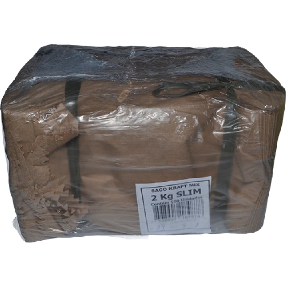 SACO DE PAPEL KRAFT MIX 2KG 500 UNIDADES KAMP