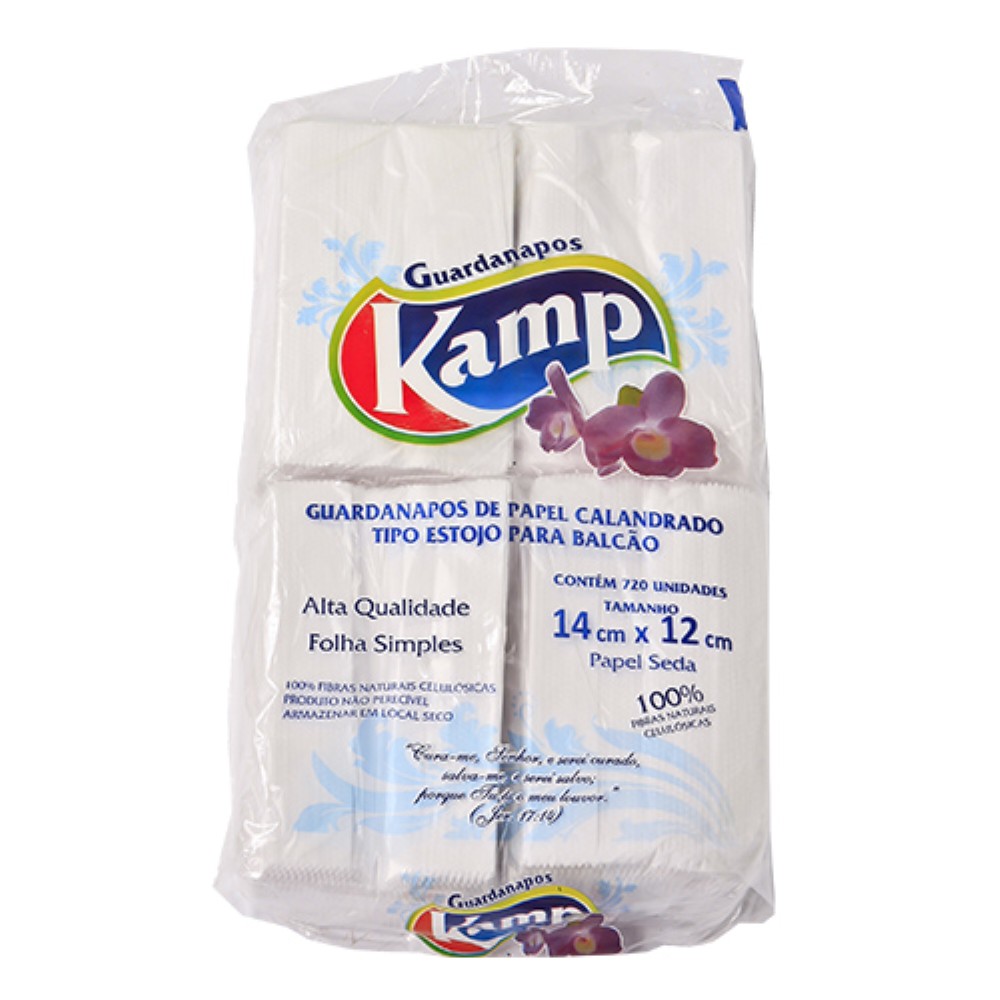 GUARDANAPO KAMP 14X12CM 720 UNIDADES 1X10 PACOTES
