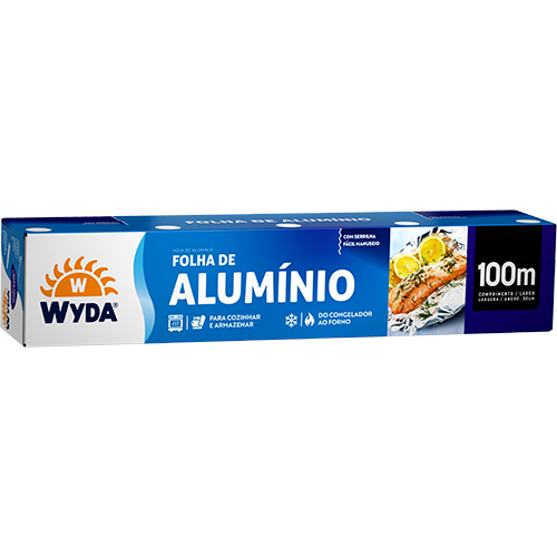 PAPEL ALUMINIO 30CMX100 METROS WYDA