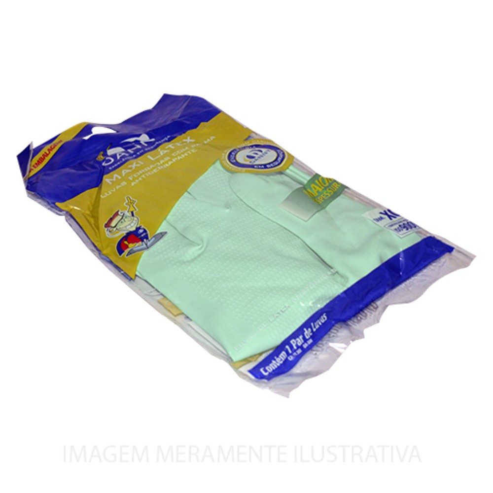 LUVA LONGATEX RANHURADA AMARELA TAMANHO P DANNY