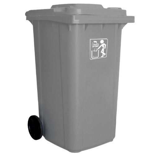 CONTAINER PLASTICO 240L SEM PEDAL CINZA PRIME PRO