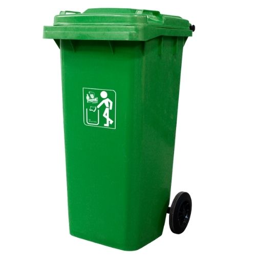 CONTAINER PLASTICO 120L SEM PEDAL VERDE PRIME PRO
