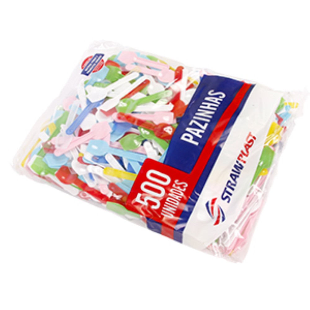 PAZINHAS PLASTICO MISTA PEQUENAS 500 UNIDADES