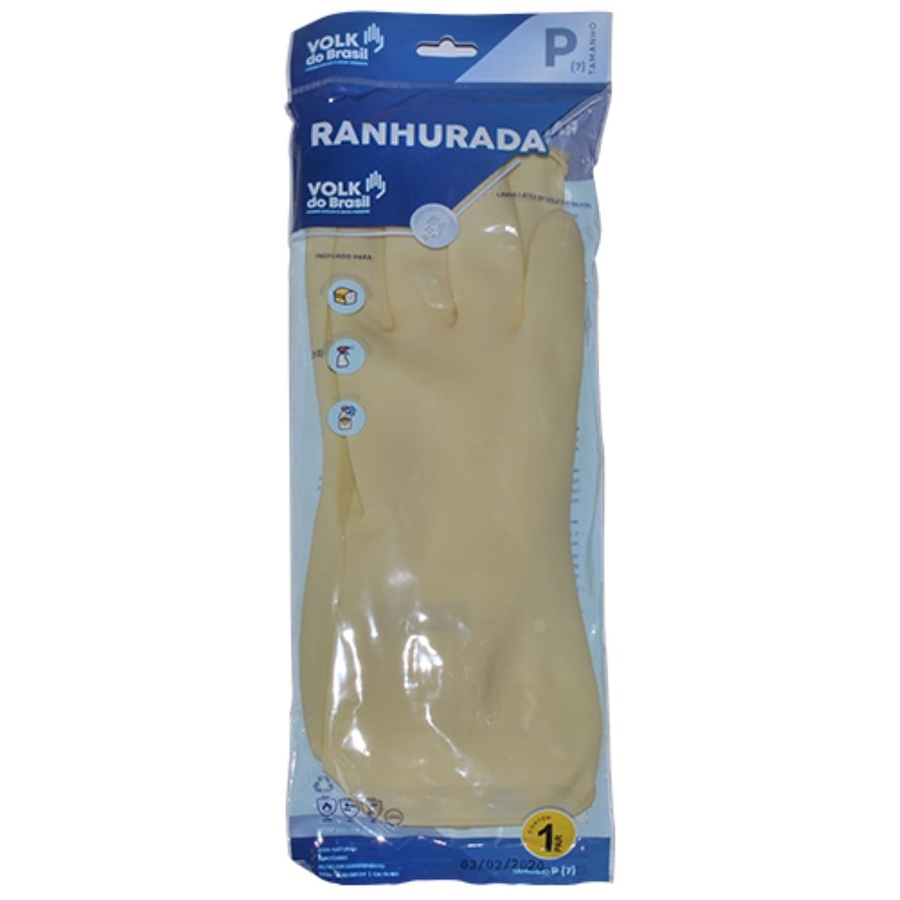 LUVA RANHURADA AMARELA TAMANHO P VOLK