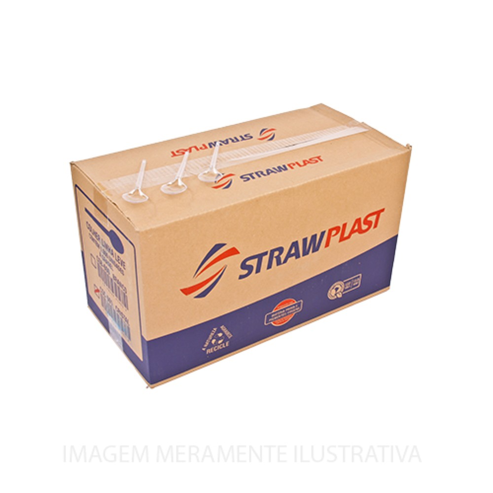 COLHER DESCARTAVEL LEVE CRISTAL CSC601 1X1000 UNIDADES STRAWPLAST