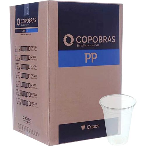 COPO DESCARTAVEL TRANSPARENTE 400ML LISO PP 20X50 PPT440