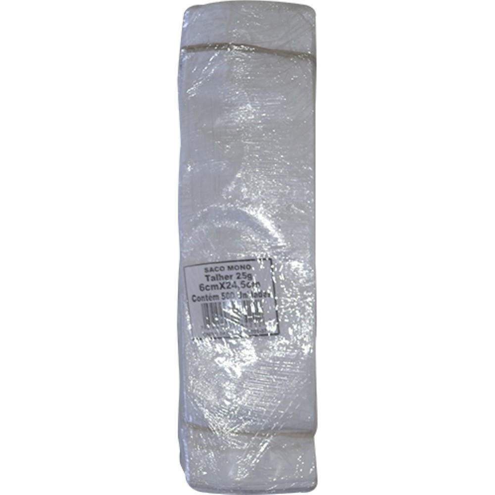 SACO PARA TALHER 6X24,5CM MONO 500 UNIDADES KAMP
