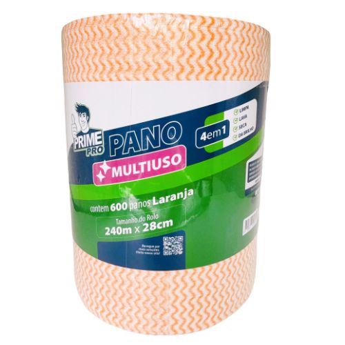 PANO MULTIUSO 28CMX240M LARANJA PRIME PRO 