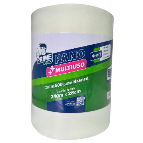 PANO MULTIUSO 28CMX240M BRANCO PRIME PRO 