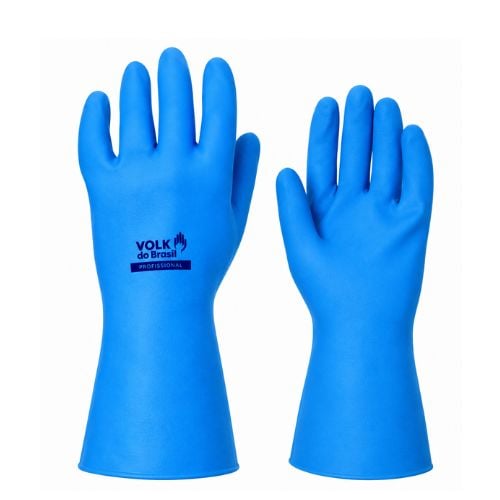 LUVA NITRILICA AZUL SEM FORRO TAMANHO P VOLK 