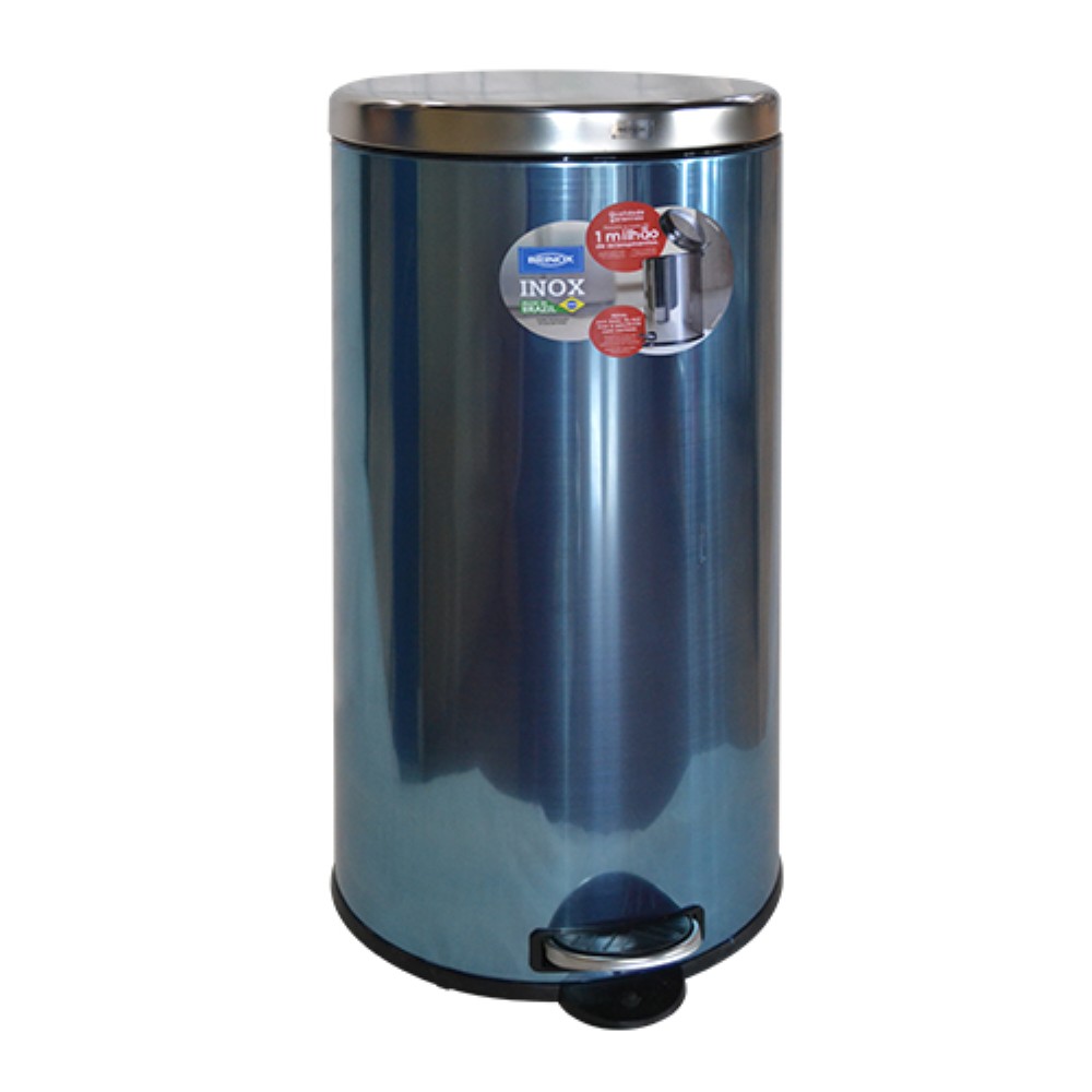 LIXEIARA PEDAL INOX 30LT REF.3040/205 BRINOX