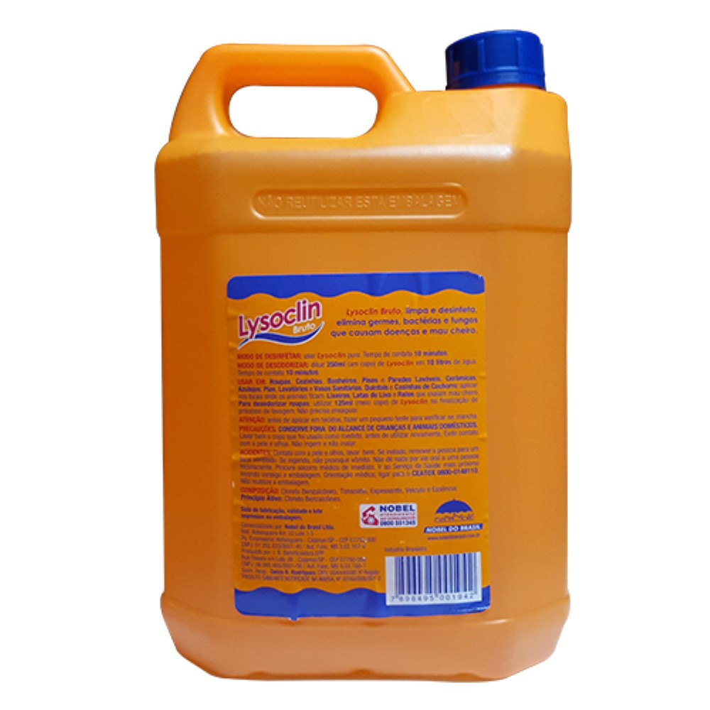 DESINFETANTE DE USO GERAL LYSOCLIN 5LT