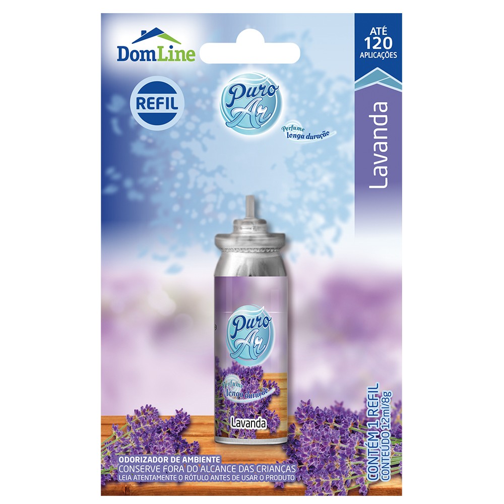REFIL PURIFICADOR DE AR LAVANDA 12ML PURO AR 